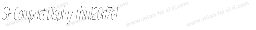 SF Compact Display Thin120d7e1字体转换